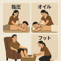 全身按摩要怎麼挑？新手必看的按摩風格比較指南 ／全身マッサージの選び方ガイド：初めての方におすすめのスタイル比較